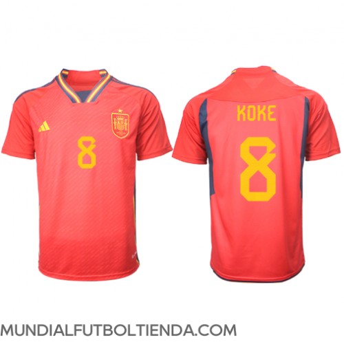 Camiseta España Koke #8 Primera Equipación Replica Mundial 2022 mangas cortas